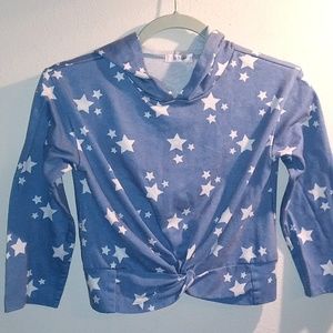 LOVE SQUARED GIRLS Blouse with Hoodie Girls SIZE SMALL